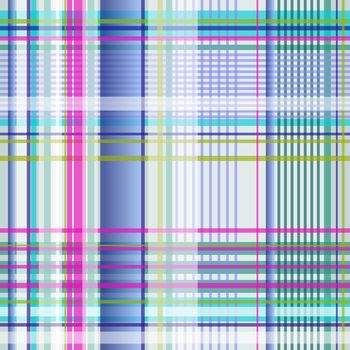 Plaid green, blue, purple and white, seamless tileable digital graphics
