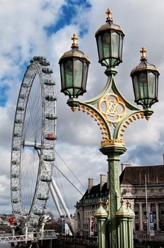 The London Eye is a giant Ferris wheel on the South Bank of the River Thames in London, also known as the Millennium Wheel.