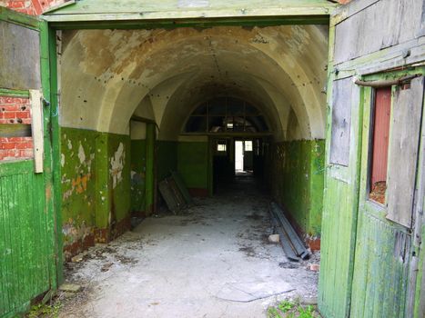 Interior of an abandoned Soviet military base, Latvia