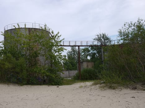 Old industrial building of Soviet army in Latvia