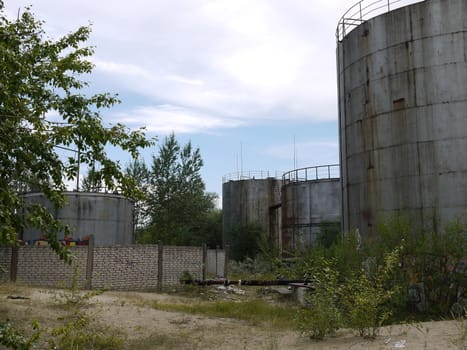 Old industrial building of Soviet army in Latvia