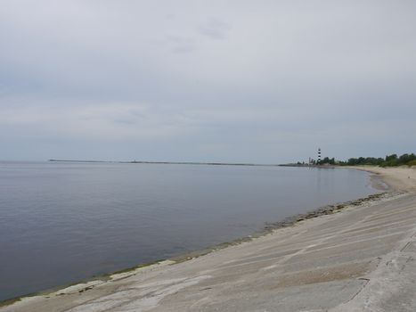 Emty industrial beach near Soviet military base