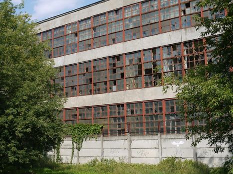 Abandoned factory building, economic depressions in west europe