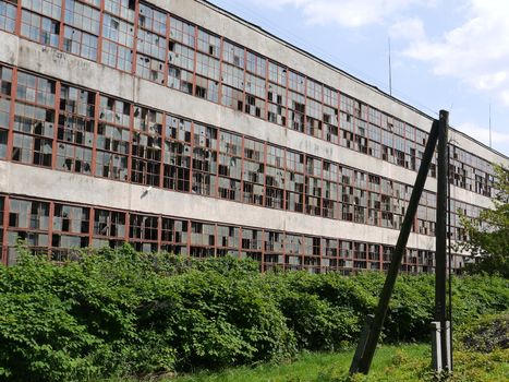 Abandoned factory building, economic depressions in west europe