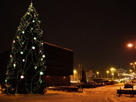 Christmas market at main square of old town in Riga, Latvia,