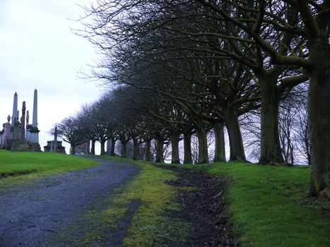 View of the Necropolis in Glasgow, Scotland