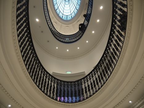 Spiral staircase in Glasgow, Scotland. Museum Uk