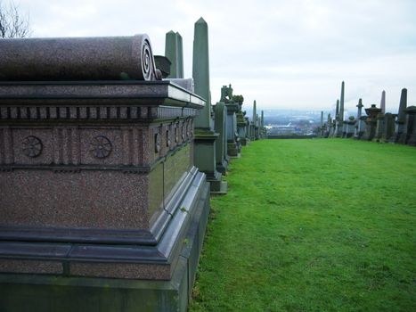 View of the Necropolis in Glasgow, Scotland