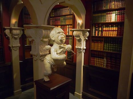 Cute cupidon sculpture  in museum in europe