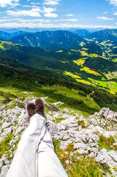 Large view of the high mountains Alps Austria