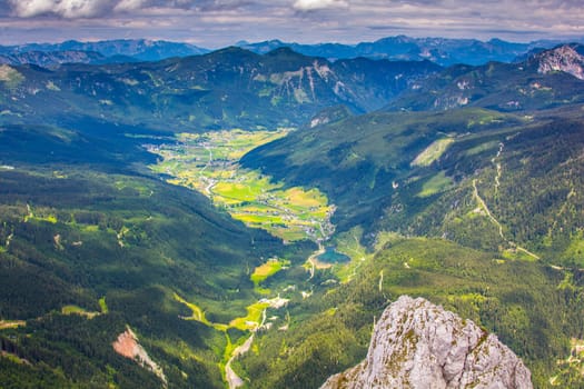 Large view of the high mountains Alps Austria