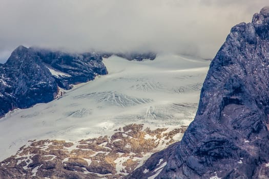 Large view of the high mountains Alps Austria