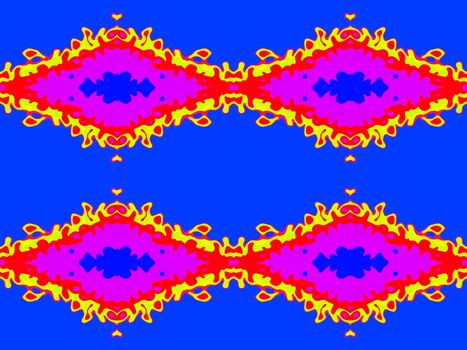Digital computer graphic - textural ornament in a bright colors for design.