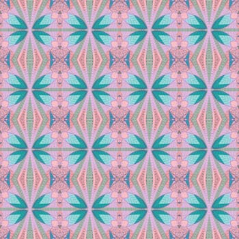 Digital computer graphic - seamless decorative pattern in a gentle colors for design.