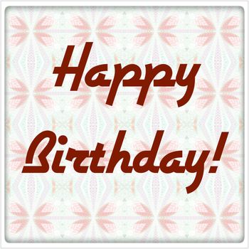 Digital computer graphic - postcard Happy Birthday to You!