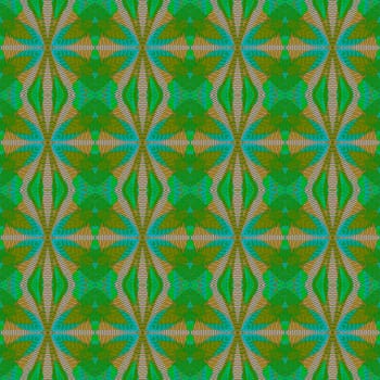 Digital computer graphic - seamless decorative pattern in a green colors for design.