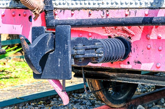 Connecting rod vintage steam locomotive