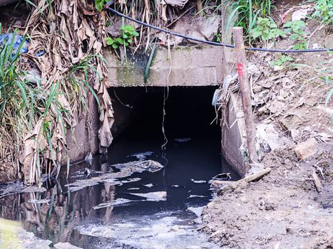 Dirty and dangerous sewage drain