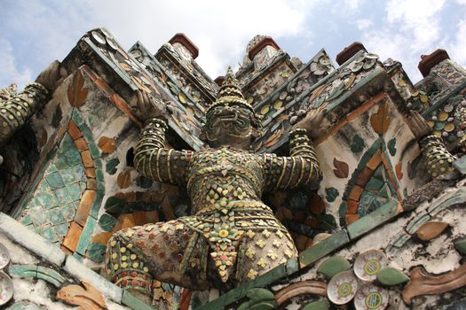 thai giant sculpture in royal temple