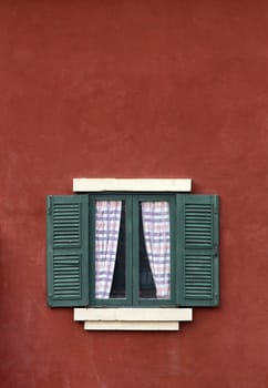 Window on cement wall with for background