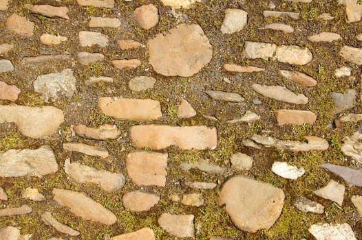 old plaster in the museum village Herrstein in the Hunsrück