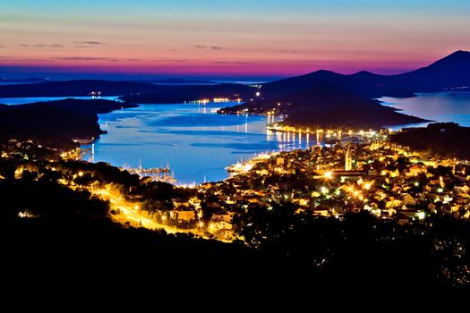 Colorful sunset at Losinj bay, Croatia