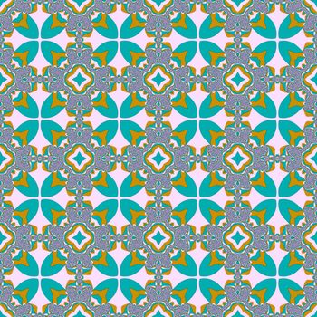 Digital computer graphic - seamless decorative ornament in a gentle colors for design.