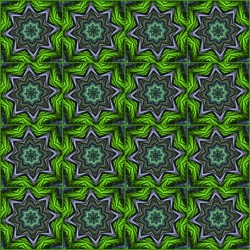 Digital computer graphic - seamless decorative ornament in a green colors for design.