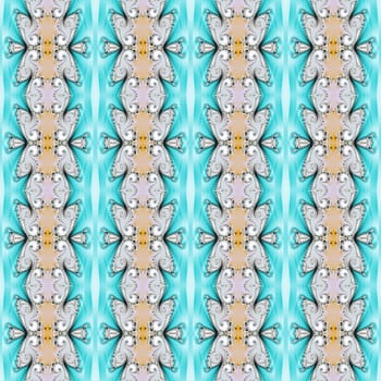 Digital computer graphic - seamless decorative ornament in a gentle colors for design.