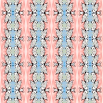 Digital computer graphic - seamless decorative ornament in a gentle colors for design.