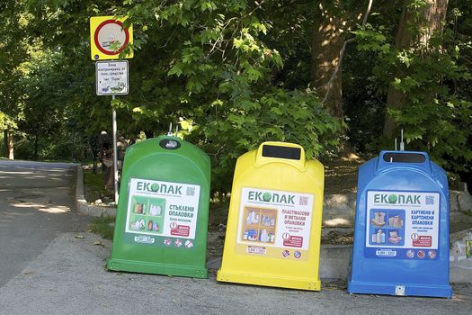 Garbage Sorting in Varna standing there as clean and unused.
