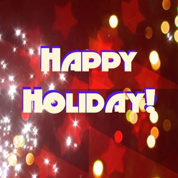 Digital computer graphic - postcard Happy Holiday!