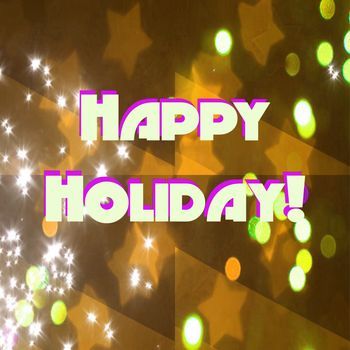 Digital computer graphic - postcard Happy Holiday!