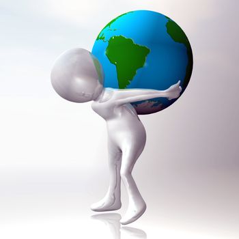 Digital Illustration of a Stickman
