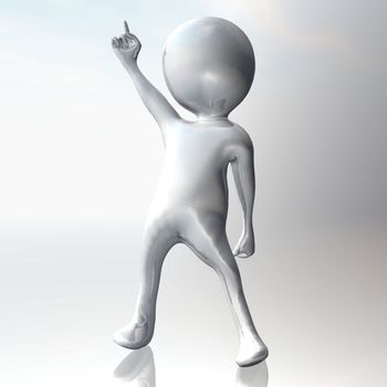 Digital Illustration of a Stickman