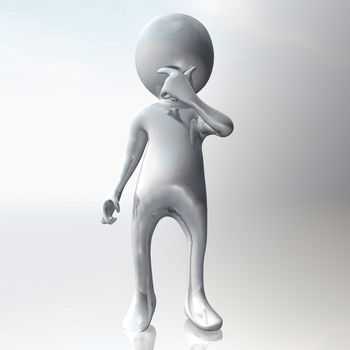 Digital Illustration of a Stickman