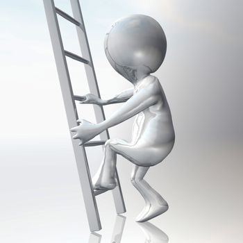 Digital Illustration of a Stickman