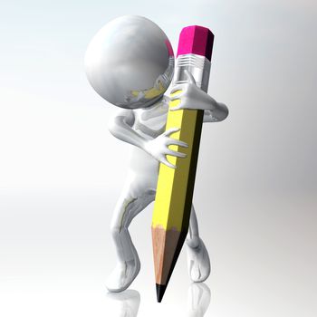 Digital Illustration of a Stickman