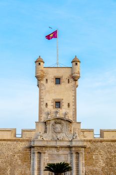 Outer walls that separate the old quarter and the modern zone of the city of Cadiz, Spain