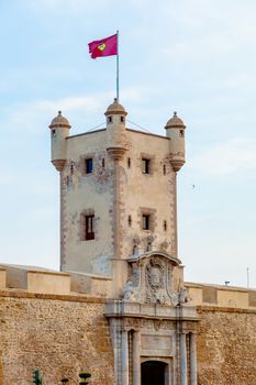 Outer walls that separate the old quarter and the modern zone of the city of Cadiz, Spain