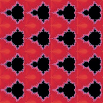 Digital computer graphic - seamless decorative ornament with fractals Mandelbrot for design.