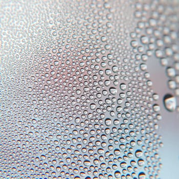 Drops of water on the crooked glass, shallow dof