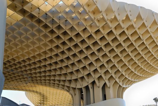 Metropol Parasol is a wooden building placed in La Encarnacion square, in the old quarter of Seville, Spain. It was designed by the German architect Jurgen Mayer-Hermann and completed in April 2011. The building is popularly known as Encarnacion's mushrooms.