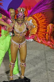 An entertainer performing at a carnaval in Rio de Janeiro, Brazil 03 Mar 2014 No model release Editorial only