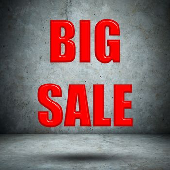 Big Sale on concrete wall