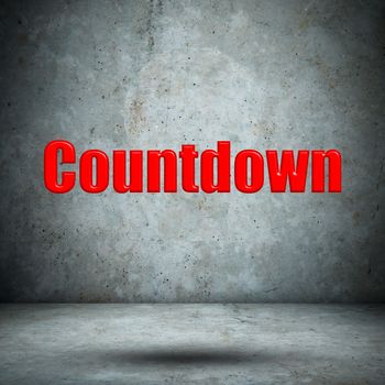 Countdown on concrete wall