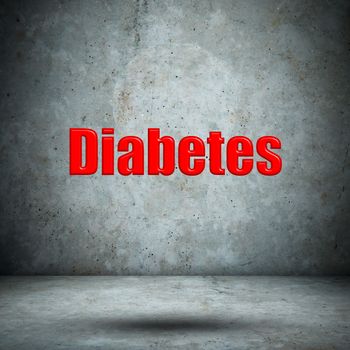 Diabetes on concrete wall