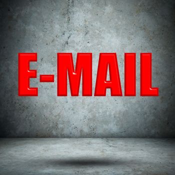 E-MAIL on concrete wall