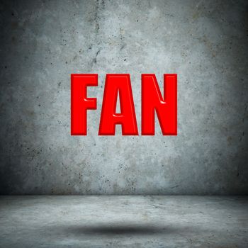 FAN on concrete wall