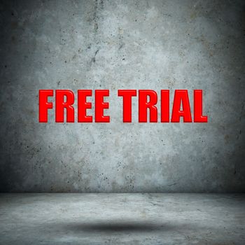 FREE TRIAL on concrete wall